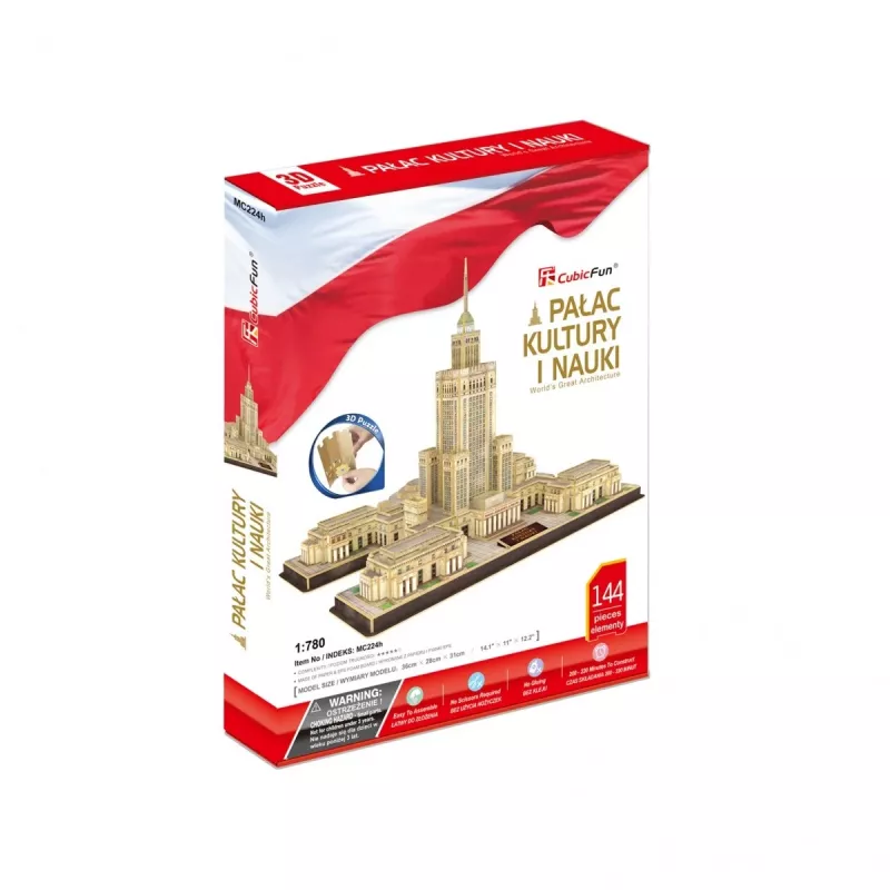 PUZZLE 3D Palácio da Cultura e da Ciência, 144 ELEMENTOS