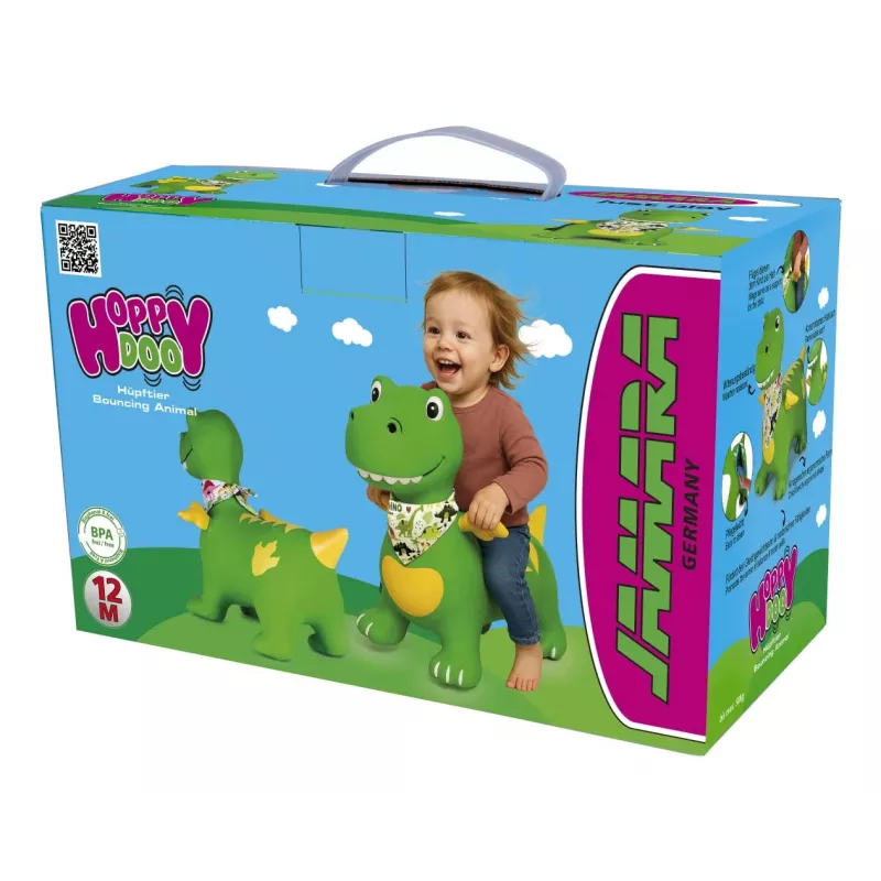 Brinquedo saltitante Jamara HoppyDoo Dino com asas verde com bomba