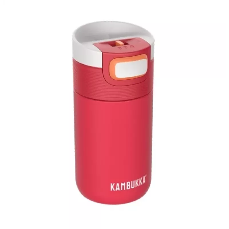 Kambukka Etna 11-01055 caneca térmica 300 ml, mantém quente 8 h / frio 18 h, Coral Crush vermelho