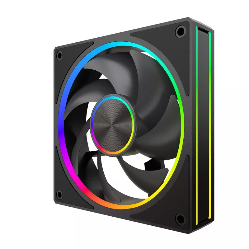 Ventoinha para caixa MODECOM VOLCANO LOOP 120 ARGB, 120 mm, PWM, 400–1400 rpm, preta