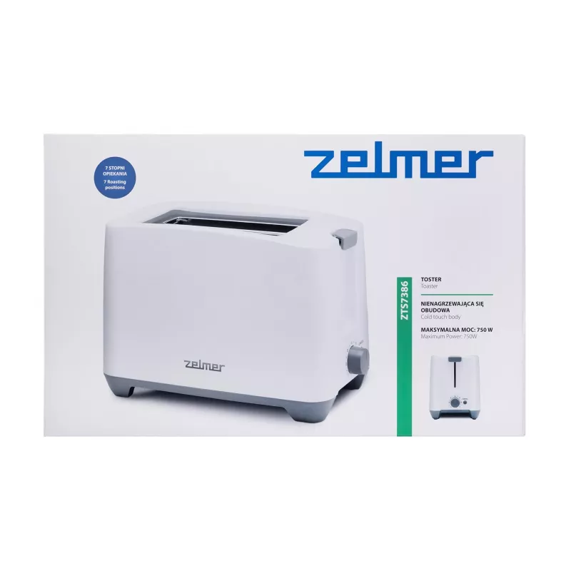Zelmer ZTS7386 Torradeira 2 fatias 750 W Branco