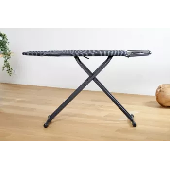 Tábua de passar a ferro tamanho grande Taurus 994178000 – 410 x 1250 mm, altura ajustável até 930 mm, revestimento de algodão, preto