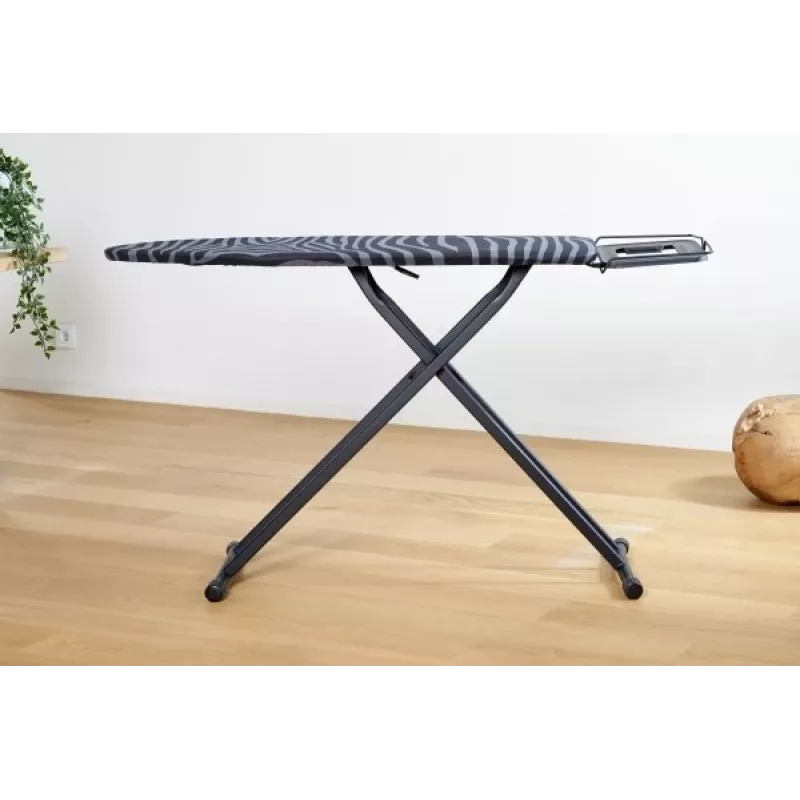 Tábua de passar a ferro tamanho grande Taurus 994178000 – 410 x 1250 mm, altura ajustável até 930 mm, revestimento de algodão, preto