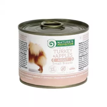 Comida húmida para cães nature’s protection Adult Small — Peru e maçãs, 200 g, sem glúten, sem açúcar, para raças pequenas