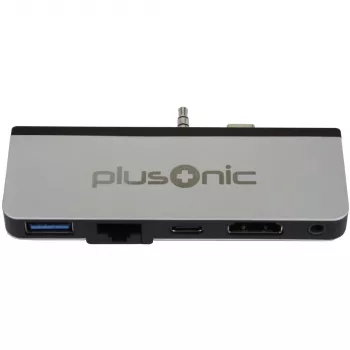 Adaptador de docking Plusonic PSUC0165 para Microsoft Surface Go 5-em-1 USB 3.0, HDMI, Type-C