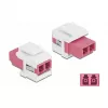 Módulo Keystone LC Duplex conector fêmea para LC Duplex conector fêmea DeLOCK 86818
