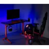 Secretária gaming MACLEAN RS163 RGB LED, grande superfície de trabalho, carga máx. 100 kg, altura máx. 760 mm