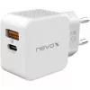 Carregador nevox USB PD Type-C + USB QC 3.0 30 Watt branco (2009)