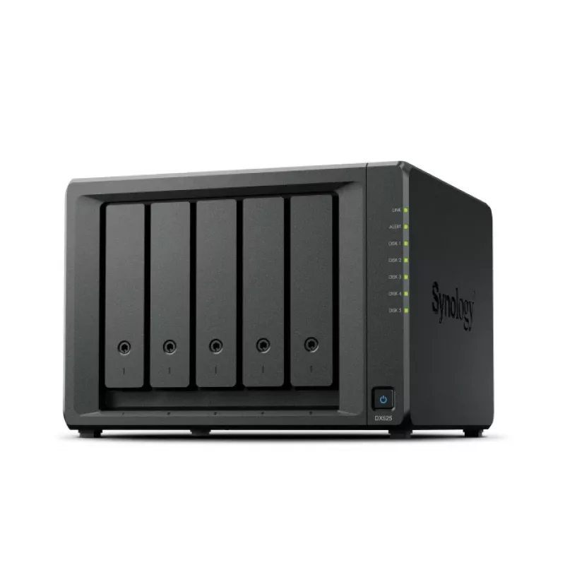 Unidade de expansão de secretária Synology DX525 5 baías para HDD/SSD de 3,5 polegadas, SATA, hot-swap, preto