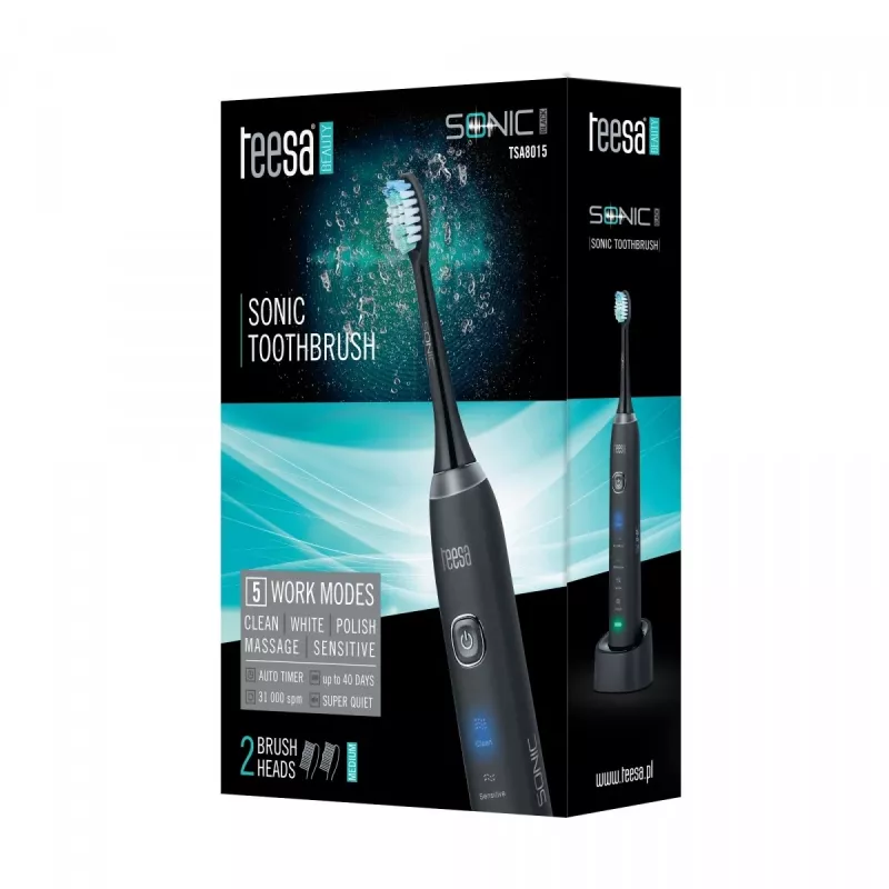 Escova de dentes elétrica sónica Teesa SONIC adulto preto