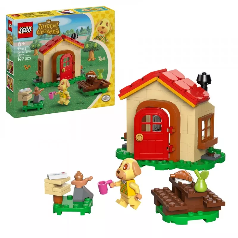Brinquedo de construção LEGO Animal Crossing Casa Aconchegante 77058, 149 peças, 1 minifigura, tamanho 120×90×70 mm