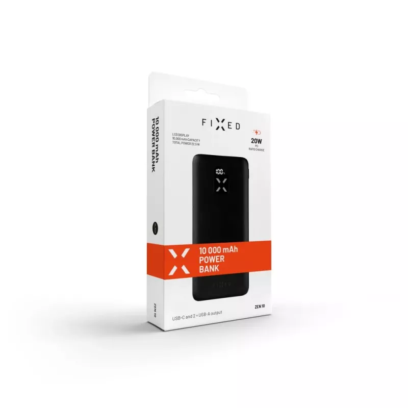 Powerbank Zen 10000 mAh preto, FIXZEN-10-BK