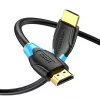 Cabo HDMI Vention AACBN 15 m, HDMI Type-A para Type-A, HDMI 2.0, 18 Gbit/s, ARC, contactos dourados, preto