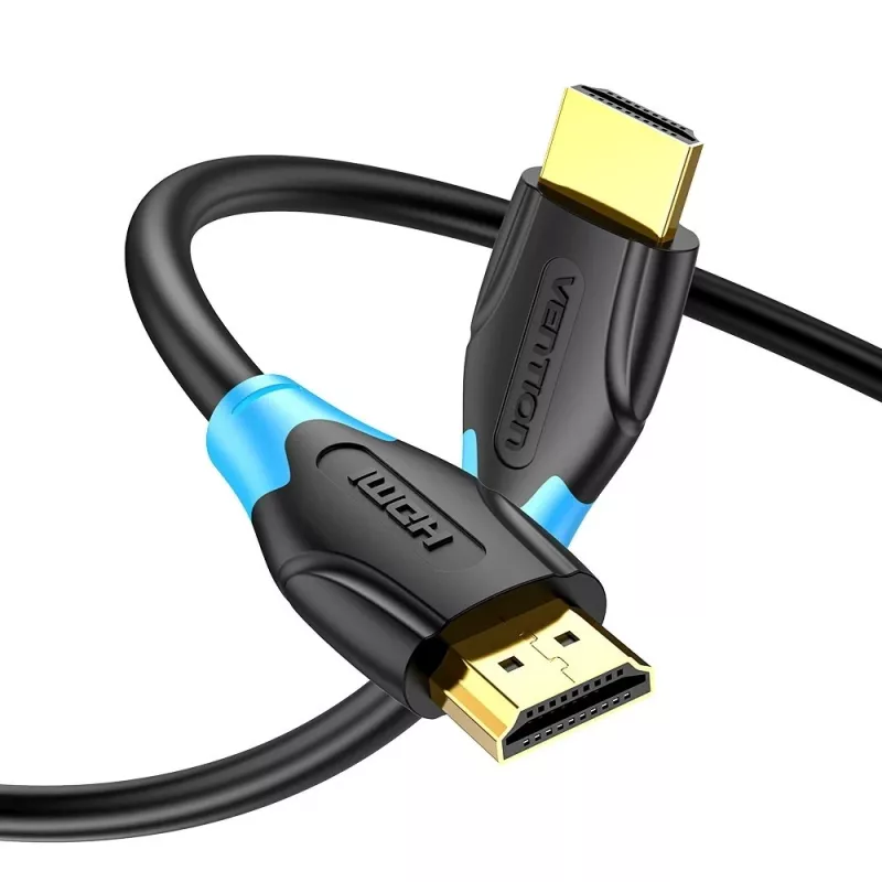 Cabo HDMI Vention AACBN 15 m, HDMI Type-A para Type-A, HDMI 2.0, 18 Gbit/s, ARC, contactos dourados, preto