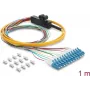 DELOCK 12x LC-UPC simplex trunk para 12x extremidade de cabo aberta, monomodo, 1 m