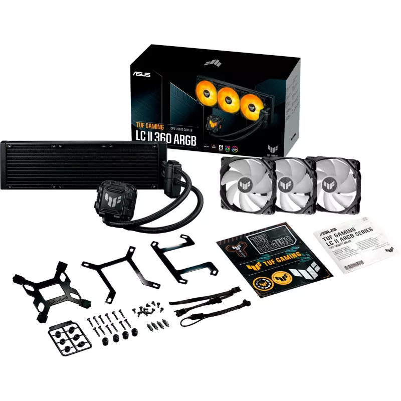 Kit de refrigeração líquida para processador ASUS TUF GAMING LC II 360 ARGB 12 cm preto