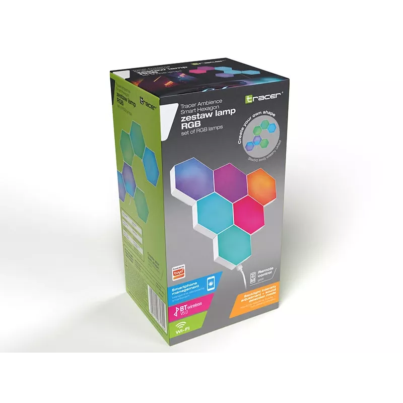 Painel LED RGB embutido TRACER Smart Hexagon Tracer 47256 Ambience TRAOSW47256