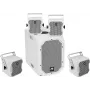 Conjunto de altifalantes ativos Omnitronic BOB-10A ws com 4x BOB-4 ws — altifalante principal ativo com quatro altifalantes satélite