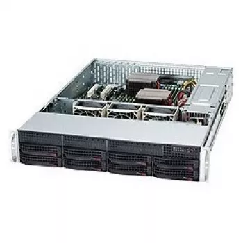 Supermicro SC825 TQC-600LPB - Montagem em rack 2U - E-ATX - SATA/SAS - Hot-Swap 600 Watt - Preto (CSE-825TQC-600LPB)