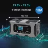 Carregador QOLTEC 52493 12V 10A com função de reparação para baterias AGM