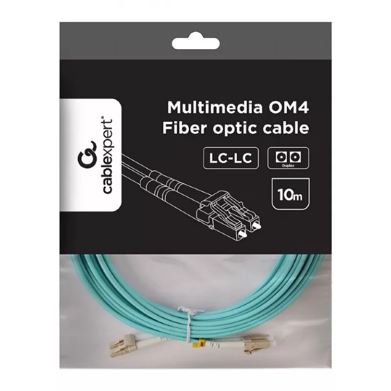 Gembird cabo de fibra ótica multimodo duplex OM4 50/125 LC/LC 10 m