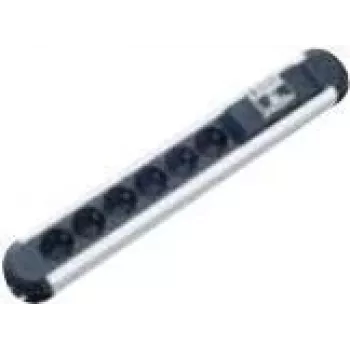 Régua de tomadas Bachmann PRIMO 1,75 m 6 tomadas AC interior alumínio preto