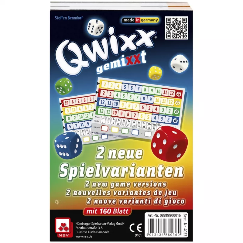 Qwixx Gemischte Zusatzpunkteblöcke Jogo de dados