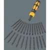 Wera 05018110001 Kraftform Kompakt 900 Set 1 conjunto de chaves de fendas com chave de fendas de impacto e pontas, 19 peças, 1/4", preto/amarelo