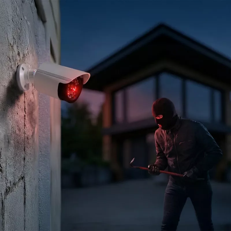 Câmara falsa com LEDs IR, CEE IR1800 W — câmara de vigilância decorativa não funcional