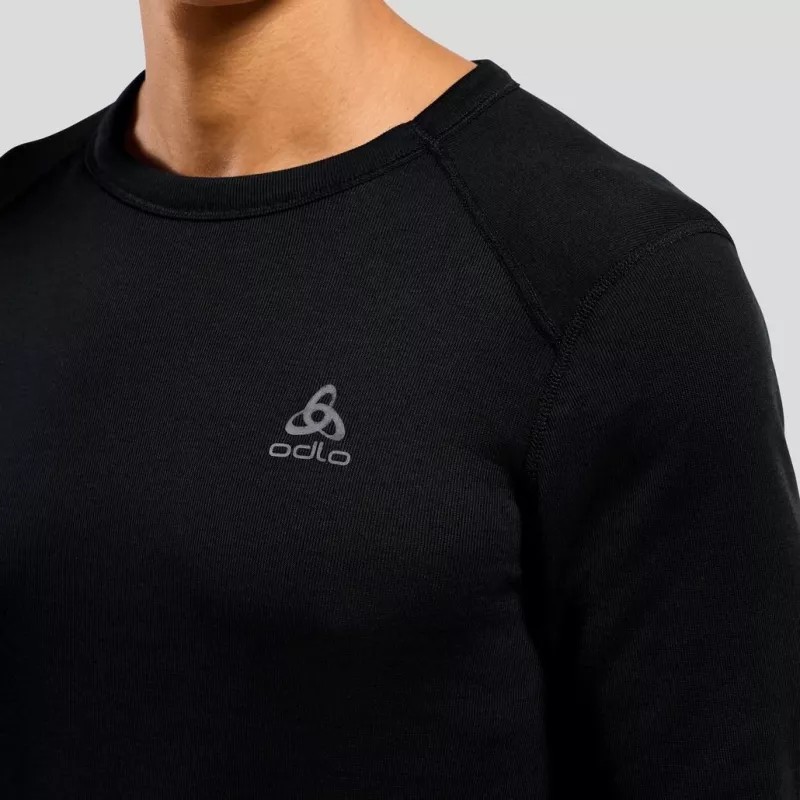 T-shirt Odlo BL TOP decote redondo manga comprida ACTIVE WARM ECO homem, tamanho M, preto