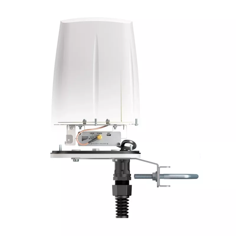 QuWireless QuSpot A140S-A antena LTE omnidirecional para Teltonika TRB140, PoE/LAN, 4 dBi, IP67, branca