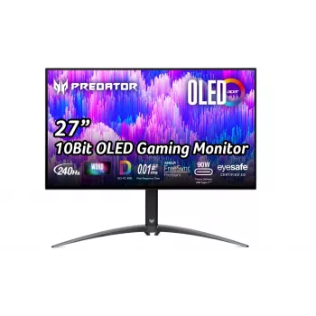 Monitor de computador Acer X27U X1 67,3 cm (26,5 polegadas) 2560 x 1440 píxeis Wide Quad HD OLED Preto