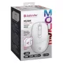 Defender Feam MM-296 52297 rato sem fios, clique silencioso, ótico, 1600 DPI, USB, branco
