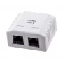 LANBERG tomada de superfície RJ-45 Cat6 OU6-0002-W branco, 2 conectores fêmea, 30×54×57 mm