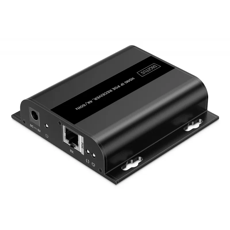 Recetor Digitus HDMI IP PoE, 4K/60Hz