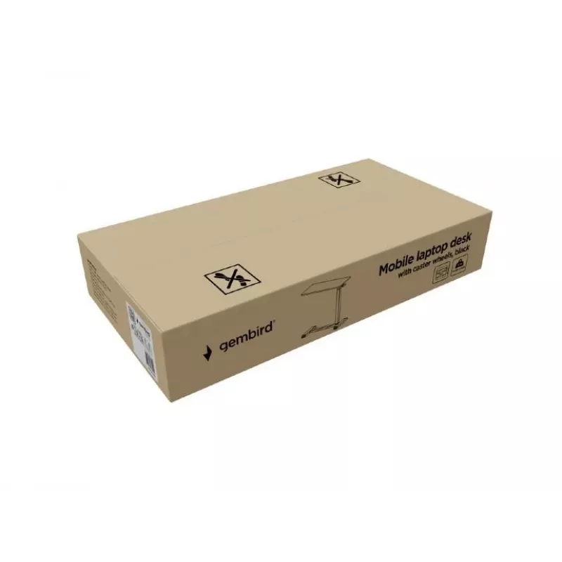 Secretária de computador reta Gembird TVS-DESK-02-BK preta aglomerado