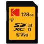 Cartão de memória Kodak EKMSD128GUHS2V2K SDXC UHS-II 128 GB, leitura 300 MB/s, escrita 270 MB/s, U3 V90, classe 10