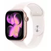 Apple Watch Series 11 GPS 46mm caixa de alumínio Roségold com bracelete desportiva Light Blush S/M