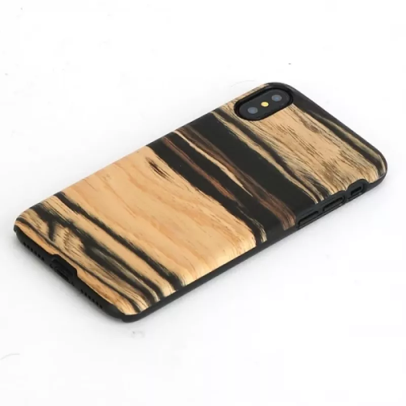 Capa para smartphone man and wood para iPhone X/XS – ébano branco preto