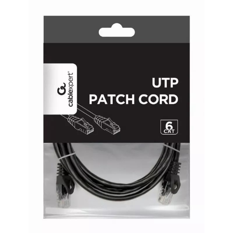 Cabo de rede Gembird PP6U-2M/BK RJ-45 Cat6 2m preto