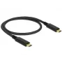 Cabo USB DeLOCK 83042 USB 3.2 Gen 2 0,5 m USB C preto