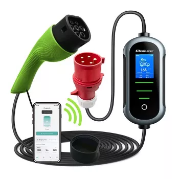 Carregador para carro elétrico QOLTEC 22 kW 400 V WiFi (TUYA) com cabo de 7 m