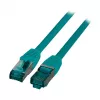 Cabo de patch RJ45 EFB-Elektronik Cat.6A S/FTP LSZH verde 0,15 m