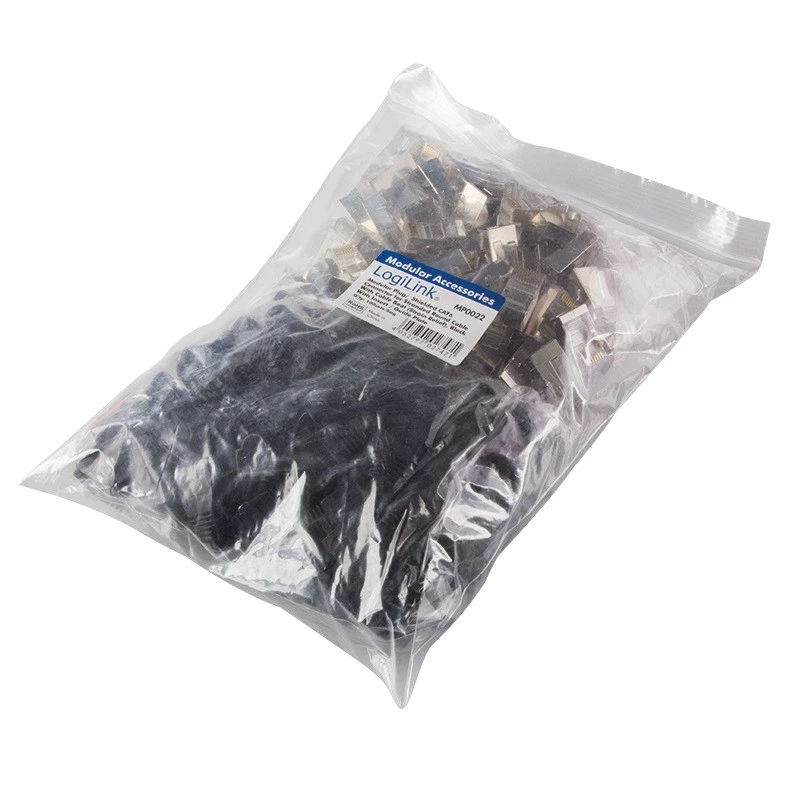 Conector de fios RJ45 LogiLink MP0022 preto transparente