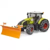 Trator de brinquedo BRUDER Claas Axion 950 com correntes de neve e pá de neve, modelo à escala