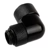 Alphacool Eiszapfen 13/10mm compressão 90° rotativa G1/4 - Acessório para sistema de refrigeração líquida - Deep Black, preto mate (17230)