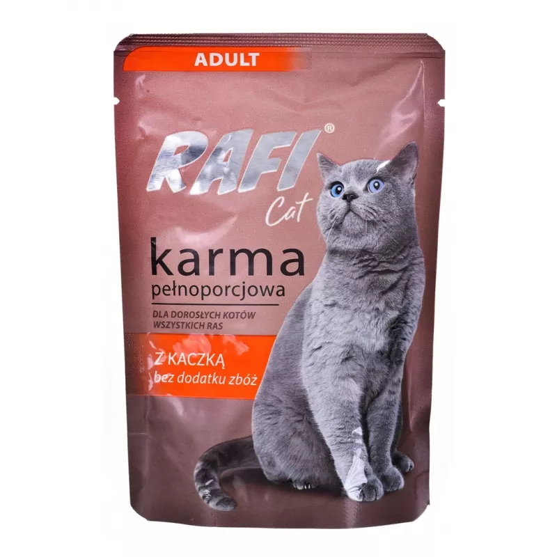 RAFI Cat Adult com pato - comida húmida para gatos - 100g