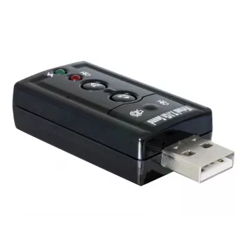 Adaptador de som USB DeLOCK 7.1 - placa de som - estéreo - USB (61645)