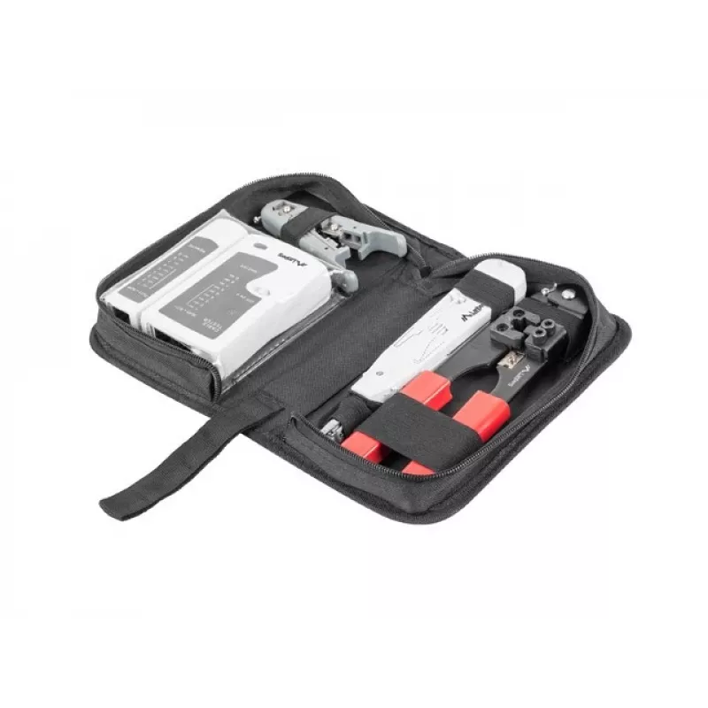 Conjunto de ferramentas de rede LANBERG testador descarnador alicate de cravar NT-0301 – suporte para fichas RJ-12