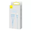 Cabo USB 3em1 Baseus StarSpeed Series, USB-C + Micro + Lightning 3,5A, 1,2m (Azul)